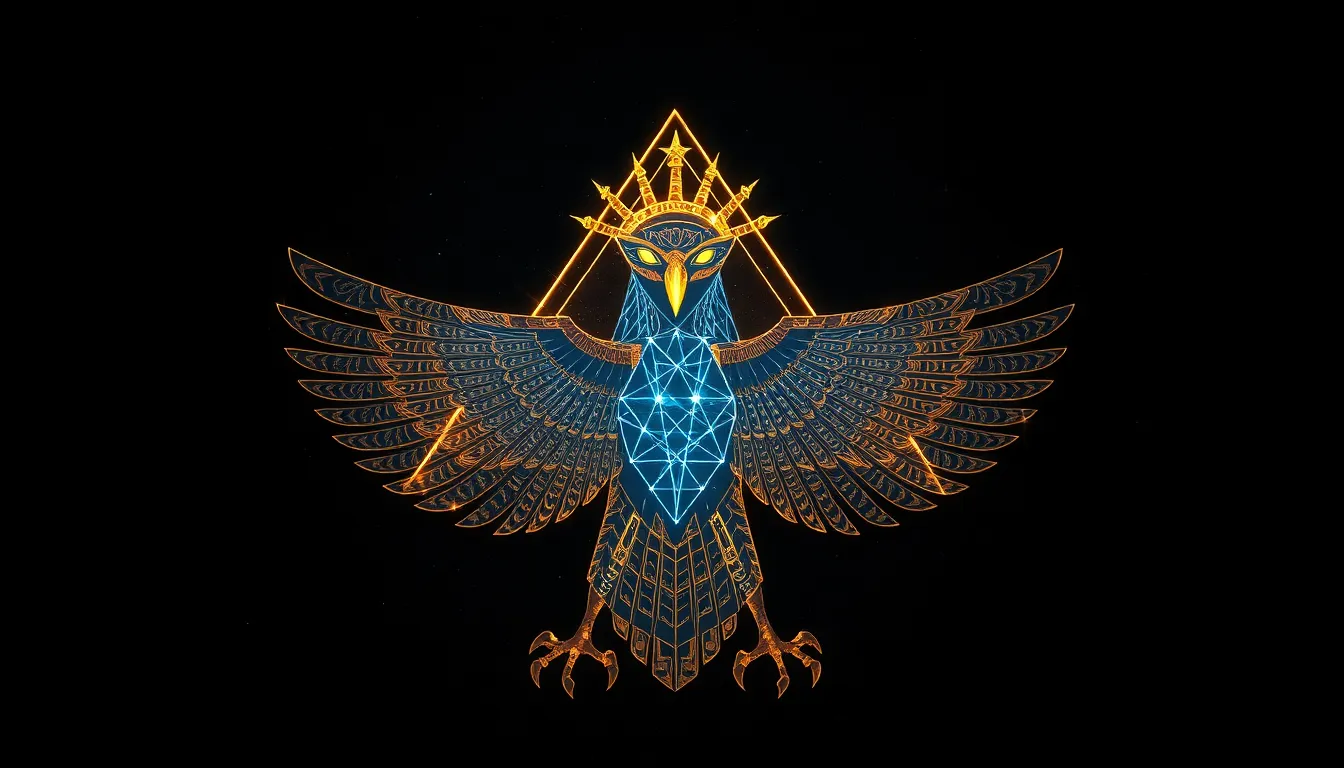 The Geometry of the Sacred Hawk: Horus in Egyptian Mythology