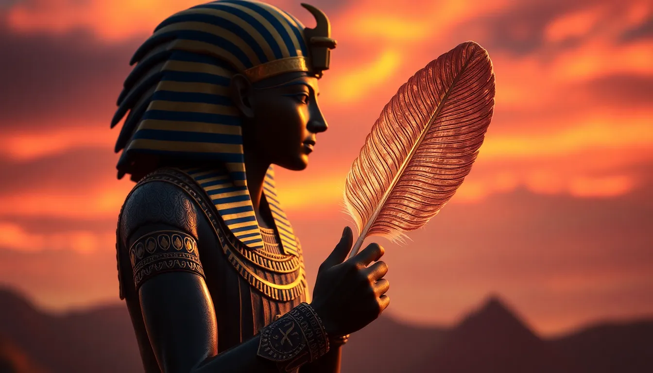 The Role of the Feather of Ma'at in the Weighing of the Heart | egyptmythology.com  The Role of the Feather of Ma'at in the Weighing of the Heart